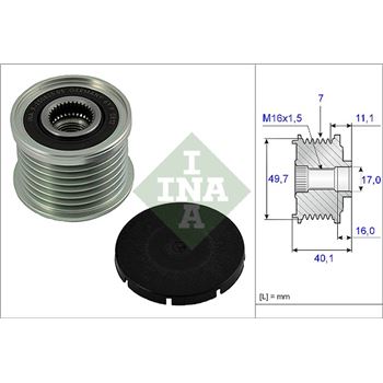 piezas sistema electrico - Rueda libre alternador INA 535 0021 10