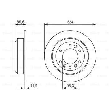 discos de freno coche - (BD1441) Disco de freno BOSCH 0986479598
