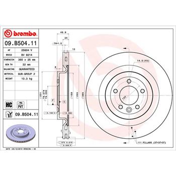discos de freno coche - Disco de freno BREMBO 09B50411