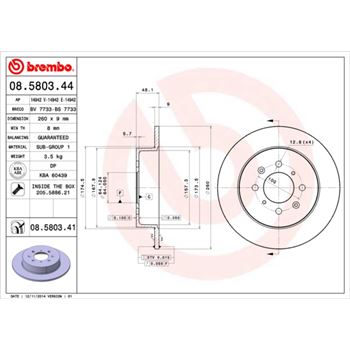 discos de freno coche - Disco de freno BREMBO 08580344