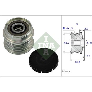 piezas sistema electrico - Rueda libre alternador INA 535 0005 10