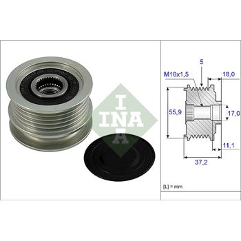 piezas sistema electrico - Rueda libre alternador INA 535 0018 10