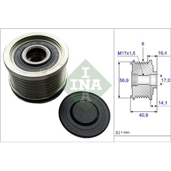 piezas sistema electrico - Rueda libre alternador INA 535 0213 10