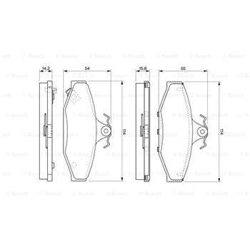 pastillas de freno coche - (BP309) Pastilla de freno BOSCH 0986424561