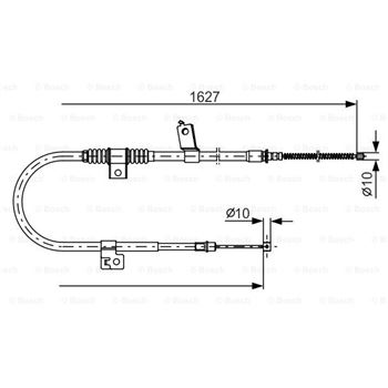 palancas cables frenado - Cable de accionamiento, freno de estacionamiento BOSCH 1987482274