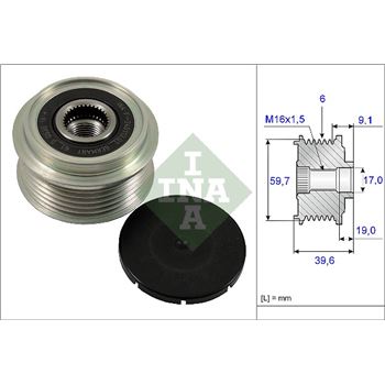 piezas sistema electrico - Rueda libre alternador INA 535 0065 10