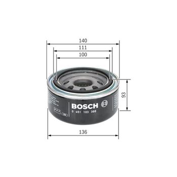 filtro de aceite coche - (P3368) Filtro de aceite BOSCH 0451103368