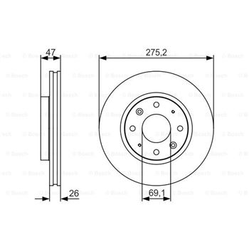 discos de freno coche - (BD1927) Disco de freno BOSCH 0986479S28