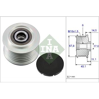 piezas sistema electrico - Rueda libre alternador INA 535 0052 10