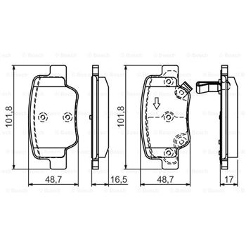 pastillas de freno coche - (BP1328) Pastilla de freno BOSCH 0986494404