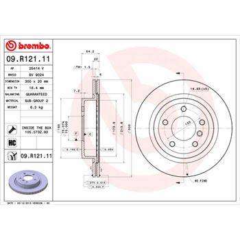 discos de freno coche - Disco de freno BREMBO 09R12111