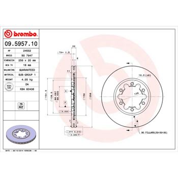 discos de freno coche - Disco de freno BREMBO 09595710
