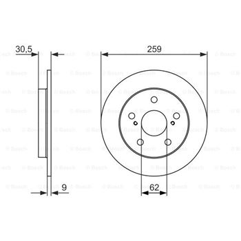 discos de freno coche - (BD1595) Disco de freno BOSCH 0986479765