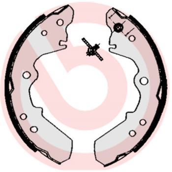 forro zapata de freno - Juego de 4 zapatas de freno BREMBO S34503