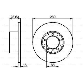 discos de freno coche - (BD161) Disco de freno BOSCH 0986478201