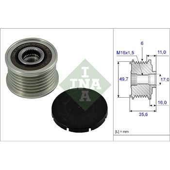 piezas sistema electrico - Rueda libre alternador INA 535 0016 10