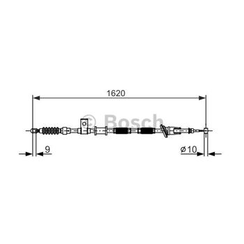 palancas cables frenado - Cable de accionamiento, freno de estacionamiento BOSCH 1987477894