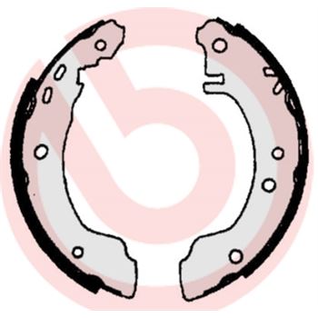 forro zapata de freno - Juego de 4 zapatas de freno BREMBO S56505