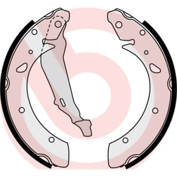 forro zapata de freno - Juego de 4 zapatas de freno BREMBO S28508