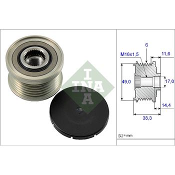 piezas sistema electrico - Rueda libre alternador INA 535 0127 10