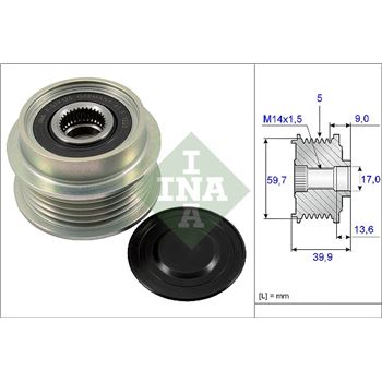 piezas sistema electrico - Rueda libre alternador INA 535 0199 10