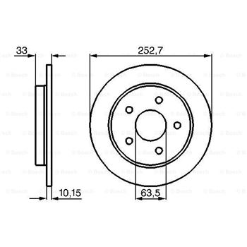 discos de freno coche - (BD156) Disco de freno BOSCH 0986478196