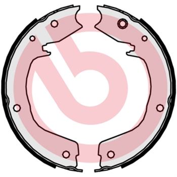 forro zapata de freno - Juego de 4 zapatas de freno BREMBO S54524