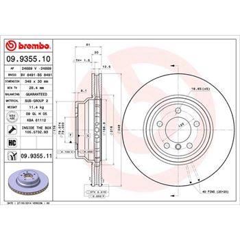 discos de freno coche - Disco de freno BREMBO 09935510