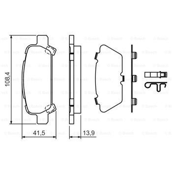 pastillas de freno coche - (BP366) Pastilla de freno BOSCH 0986424650