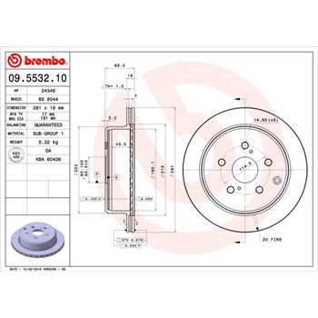 discos de freno coche - Disco de freno BREMBO 09553210