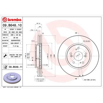 discos de freno coche - Disco de freno BREMBO 09B64810