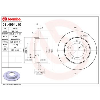 discos de freno coche - Disco de freno BREMBO 08499410