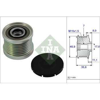 piezas sistema electrico - Rueda libre alternador INA 535 0081 10