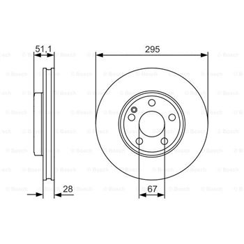 discos de freno coche - (BD1688) Disco de freno BOSCH 0986479A01