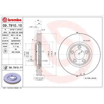 discos de freno coche - Disco de freno BREMBO 09791010