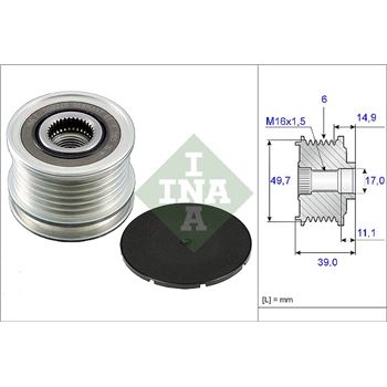 piezas sistema electrico - Rueda libre alternador INA 535 0050 10