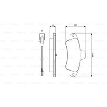 pastillas de freno coche - (BP558) Pastilla de freno BOSCH 0986460991