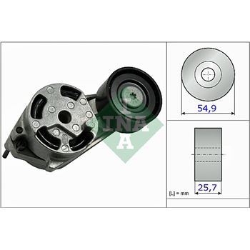 rodillo tensor correa nervada - Brazo tensor, correa poli V INA 534 0516 10