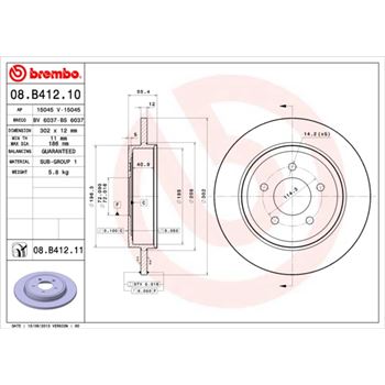 discos de freno coche - Disco de freno BREMBO 08B41210