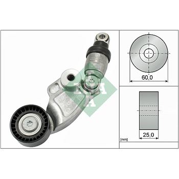 rodillo tensor correa nervada - Amortiguador vibraciones, correa poli V INA 533 0128 10