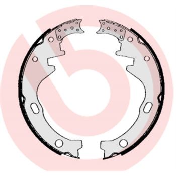 forro zapata de freno - Juego de 4 zapatas de freno BREMBO S56521