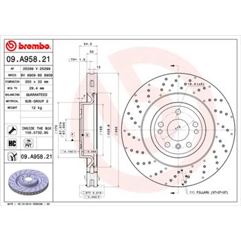 discos de freno coche - Disco de freno BREMBO 09A95821