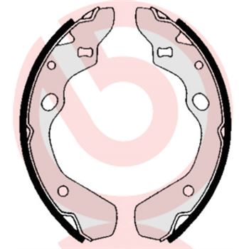 forro zapata de freno - Juego de 4 zapatas de freno BREMBO S49504