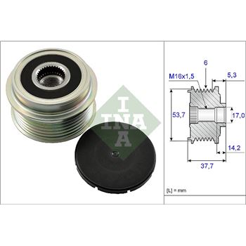 piezas sistema electrico - Rueda libre alternador INA 535 0132 10