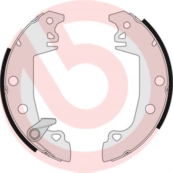 forro zapata de freno - Juego de 4 zapatas de freno BREMBO S61511