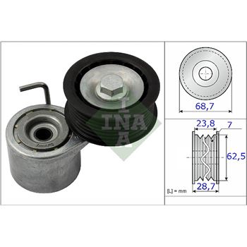 rodillo tensor correa nervada - Brazo tensor, correa poli V INA 534 0487 10