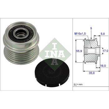 piezas sistema electrico - Rueda libre alternador INA 535 0004 10