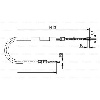 palancas cables frenado - Cable de accionamiento, freno de estacionamiento BOSCH 1987482217