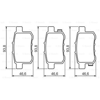 pastillas de freno coche - (BP1228) Pastilla de freno BOSCH 0986494338