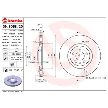 discos de freno coche - Disco de freno BREMBO 09505820
